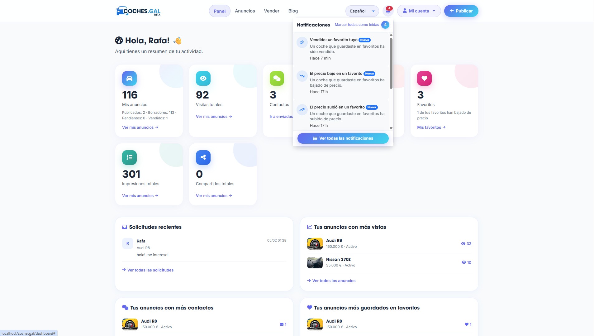 COCHES.GAL — Panel administración