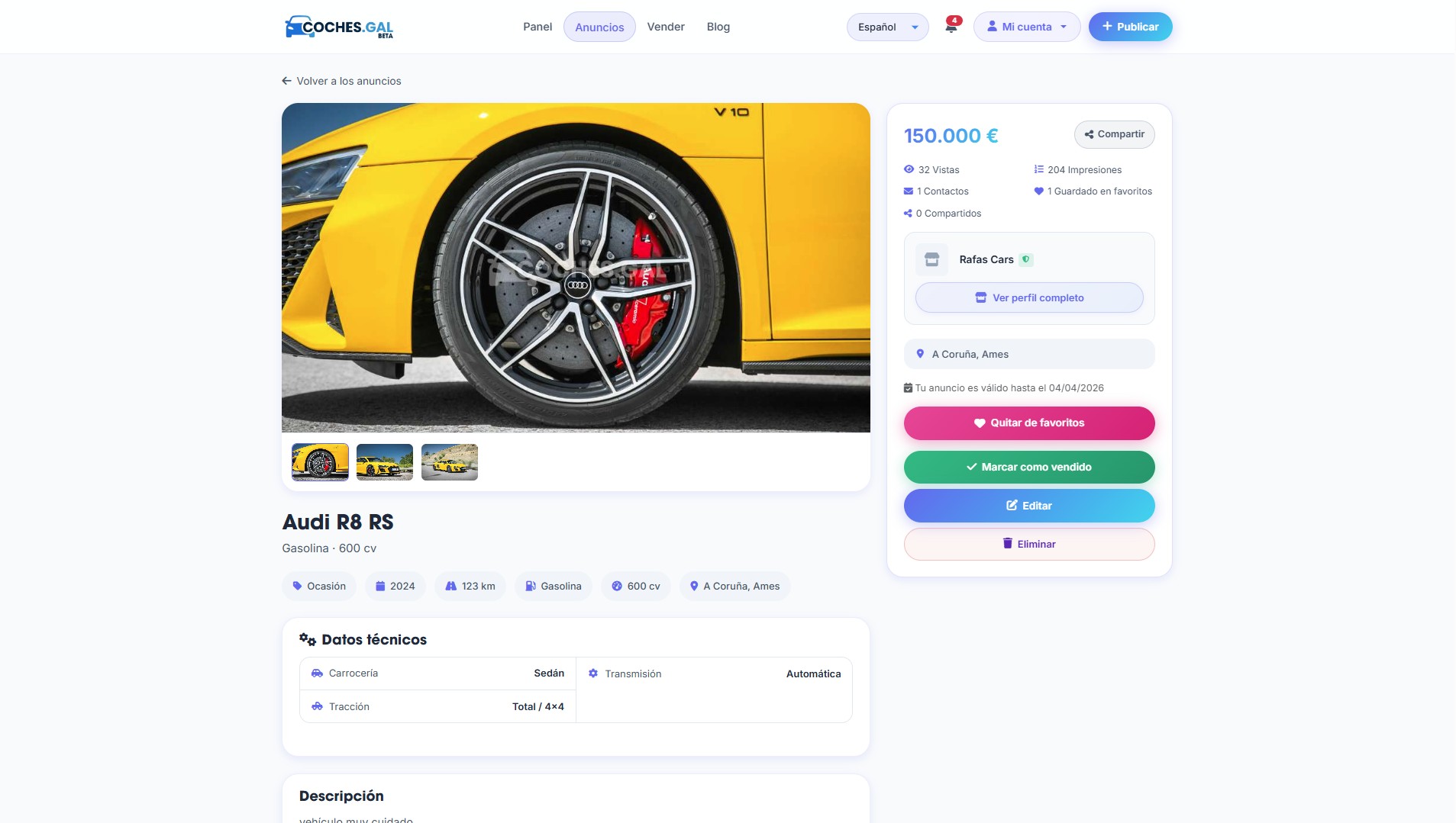 COCHES.GAL — Ficha de vehículo