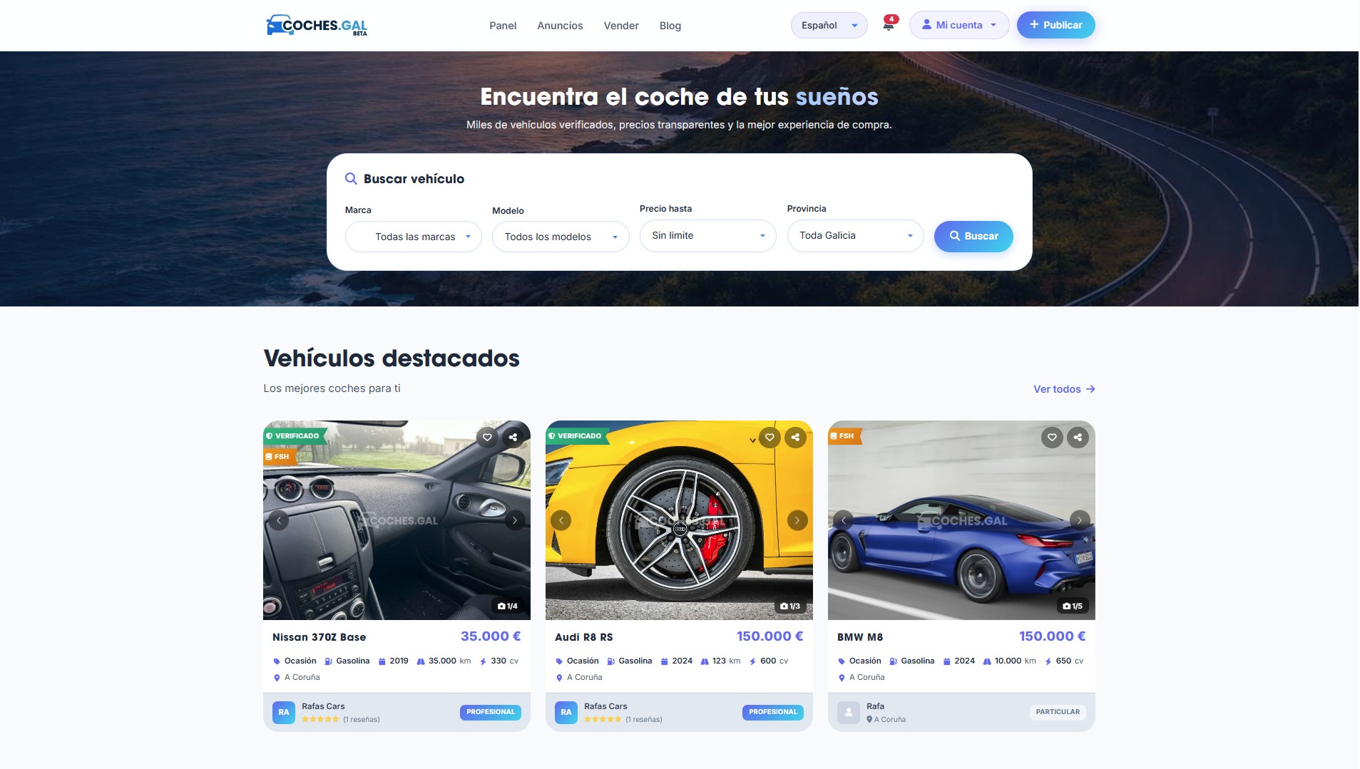 COCHES.GAL — Portal de compraventa de vehículos en Galicia